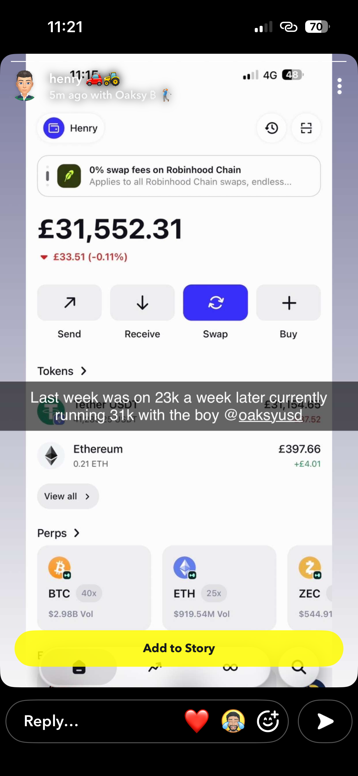 Henry client story screenshot